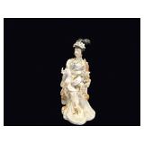 Jingdezhen Porcelain Seated Lady Figurine 12in