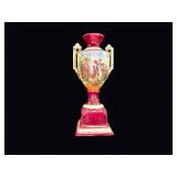 Vienna Style Porcelain Urn c1900 Twin Handle