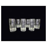 Set of 6 Clear Glass Highball Tumblers