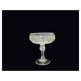 Indiana Glass Diamond Point Compote Mid-20thC