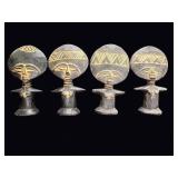 Ghana Ashanti Akuaba Carved Wood Figures Set 4