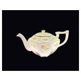 Porcelain Paneled Teapot Yellow Rose Mid-20thC