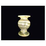 Pakistan Green Banded Onyx Baluster Vase
