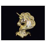 Brass Unicorn Bust Late 20th Century