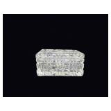 Cut Crystal Starburst Trinket Box Mid-20th C