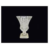 Pressed Glass Thistle Vase Diamond Point c1950