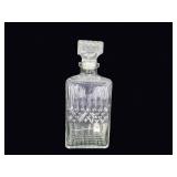 Pressed Glass Square Whiskey Decanter c1970