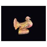 MCM Lustre Ceramic Turkey Planter Pink Gold