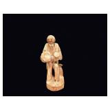 Quebec Folk Art Carved Wood Habitant c1950