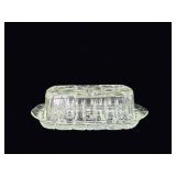 EAPC Style Pressed Glass Butter Dish Mid 20th C