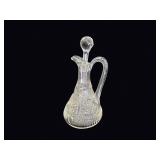 EAPG Pressed Glass Cruet with Stopper c1900