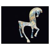 MCM Carved Wood Etruscan Style Horse Figurine