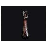 Amethyst Swung Glass Vase MCM 10.5in