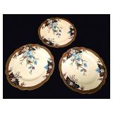 D&C Limoges Aesthetic Bird Plates Set of 3