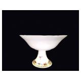 Depose Porcelain Floral Compote Mid-20th C