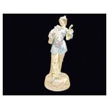Bisque Pierrot Musician Figure c1900 16.5in
