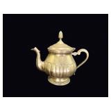 Victorian Silverplate Melon Teapot Acorn Finial