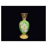 ELPA Alcoba§a Portugal Gilt Floral Bud Vase