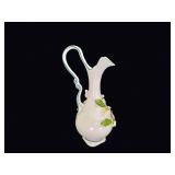 Hand Painted Porcelain Applied Flower Ewer