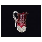 1911 EAPG Ruby Flash Souvenir Creamer