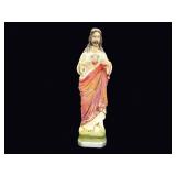 Sacred Heart of Jesus Chalkware Statue c1920s