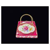 Porcelain Handbag Trinket Box Hand-Painted