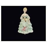 Lustre Porcelain Victorian Lady Figurine 8in