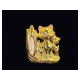 Japan Mid-Century Ceramic Cat Thermometer