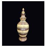 Bombay Drip Glaze Ceramic Lidded Urn 20in