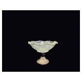 Sterling Weighted Base Pressed Glass Compote