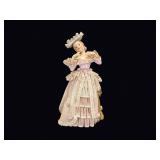 Muller Volkstedt Dresden Lace Lady Figurine