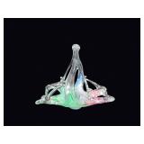 Murano Style Cased Art Glass Basket Mid Century