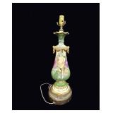Old Paris Doyle Signed Floral Porcelain Lamp