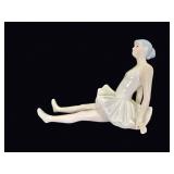 Porcelain Reclining Ballerina Figurine
