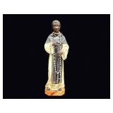 St Martin de Porres Chalkware Statue 15in c1950