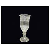 Pressed Glass Hurricane Vase