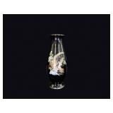 Chokin Style Porcelain Pheasant Bud Vase