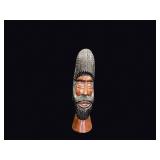 Carved Wood Rastafarian Bust Late 20th C