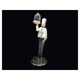 Paris Chef Resin Figurine Birdcage Tray 15in