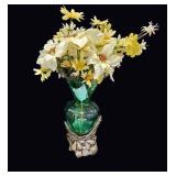 Creazioni Artistiche Italian Green Glass Vase