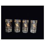MCM 22k Gold Americana Highball Glasses Set 12