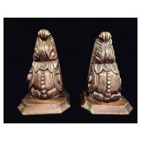 Carved Oak Acanthus Corbel Bookends c1900