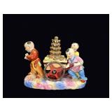 Famille Rose Porcelain Boys Treasure Cart