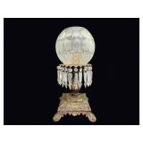 Victorian Parlor Lamp Cut Glass Globe Prisms