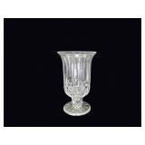 Pressed Glass Footed Hurricane Vase c1980