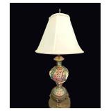 Capodimonte Style Putti Lamp Brass Base c1900