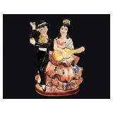 Mid-Century Ceramic Flamenco Couple Figurine
