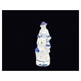 Delft Style Victorian Lady Porcelain Figurine