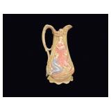 Chalkware Ewer Classical Relief Figures c1900