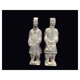 Terracotta Warrior Figures Pair Xian Repro